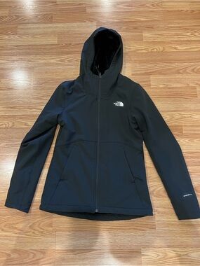 The North Face Women's Black Hooded Softshell Jacket with Logo